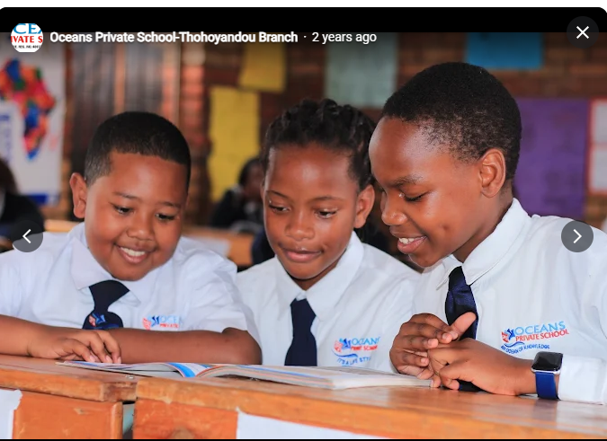 Boys reading in classroom